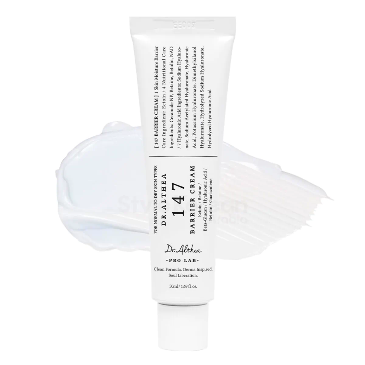Dr. Althea 147 Barrier Cream 50ml shown with its soft cream texture on a plain background.